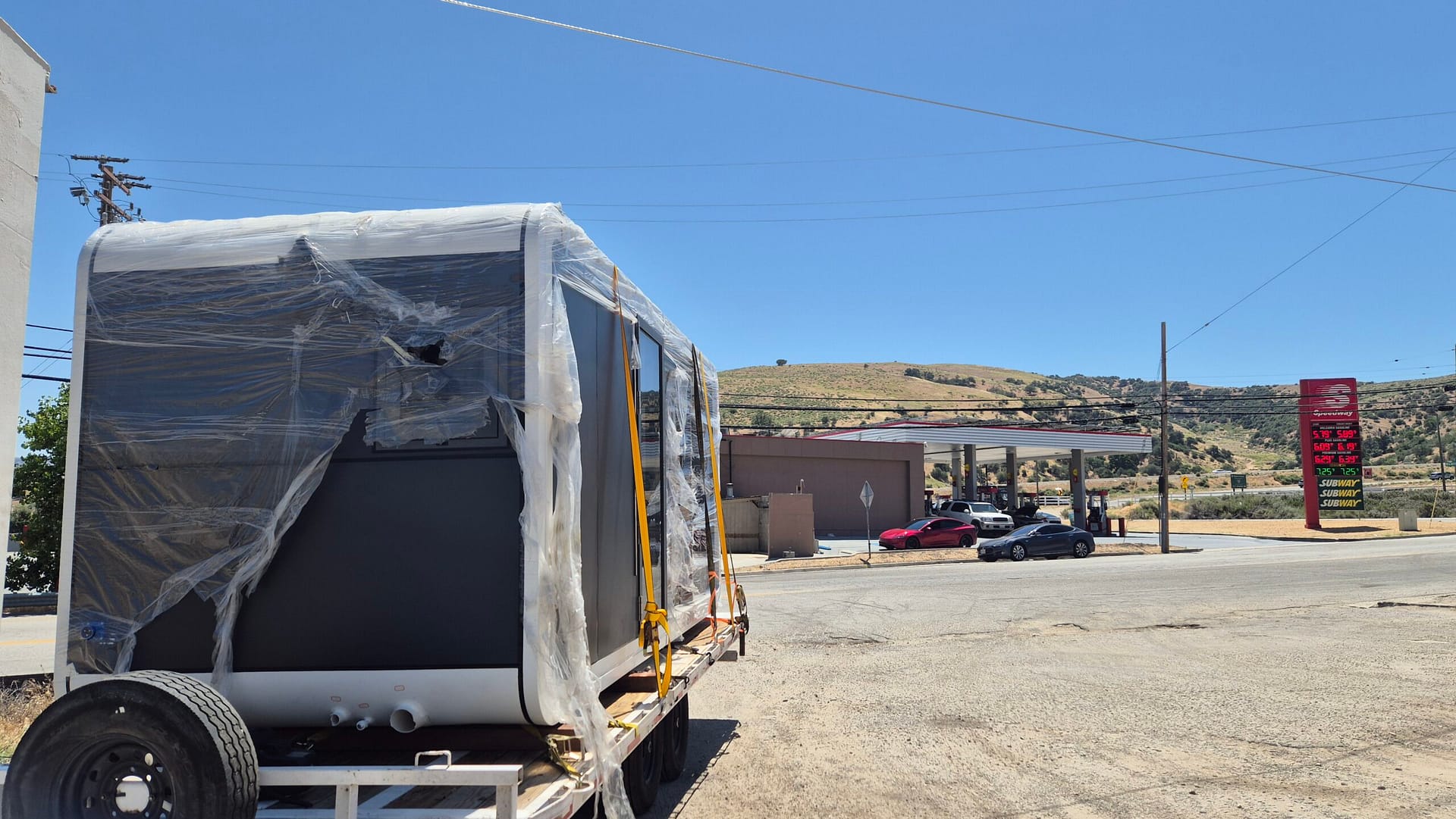 Living Pod on flatbed truck - nationwide delivery